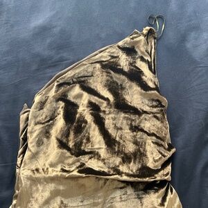 Beautiful Khaki velvet dress